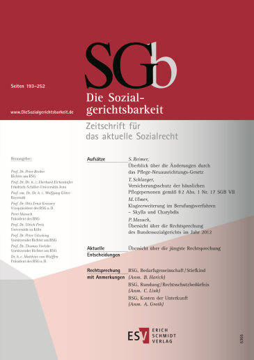 Die Sozialgerichtsbarkeit (SGb)