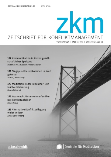  Zeitschrift für Konfliktmanagement (ZKM)