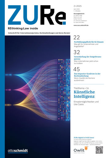  ZURe – Zeitschrift für Unternehmensjuristen, Rechtsabteilungen und deren Berater